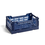 Charger l&#39;image dans la galerie, Caisse Crate S  Bleu Navy en plastique 100% recyclé.Pratique pour tout ranger. Ces caisses sont adapté pour les denrées alimentaires

