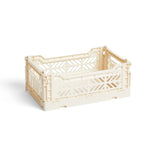 Charger l&#39;image dans la galerie, Caisse Crate S Blanc en plastique 100% recyclé.Pratique pour tout ranger. Ces caisses sont adapté pour les denrées alimentaires
